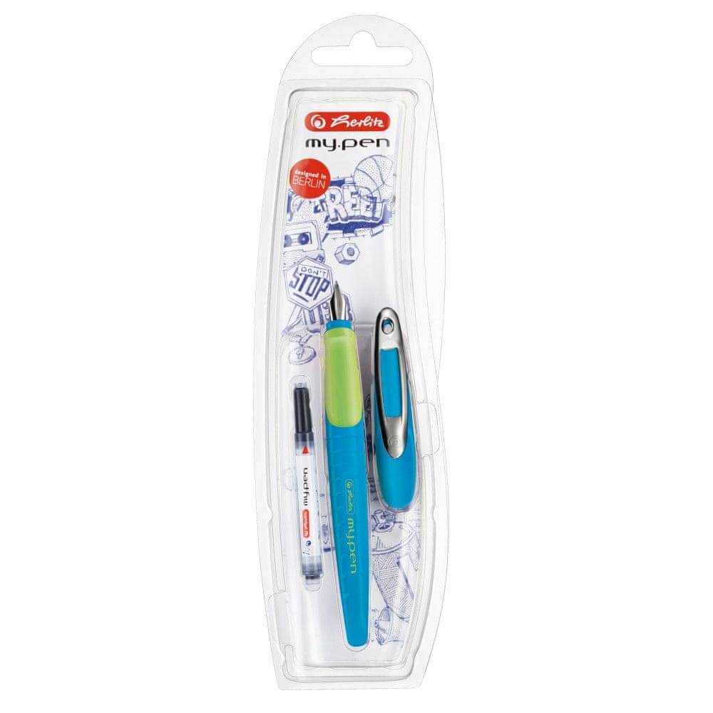 Herlitz  Bombičkové pero my.pen-M,  modro/zelené značky Herlitz