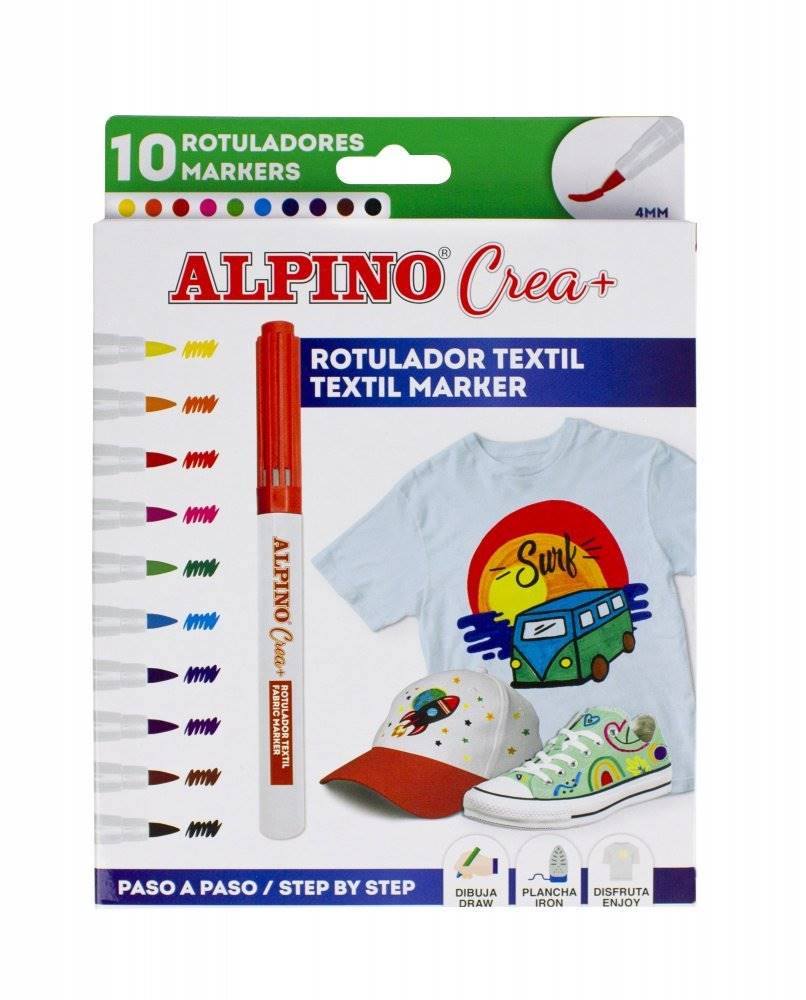 Alpino  Crea+ fixky na zdobenie textilu 10ks značky Alpino