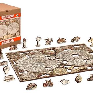 Wooden city Drevené puzzle Antická mapa sveta 2v1,  300 dielikov EKO