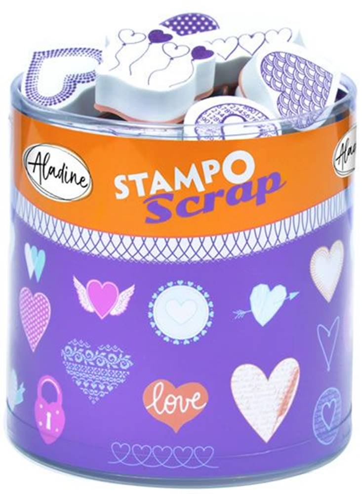  StampoScrap pečiatky - srdcia 35 ks