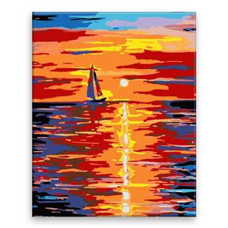 Malujsi  Maľovanie podľa čísel - Plachtenie pri západe slnka - 40x50 cm,  plátno vypnuté na rám značky Malujsi