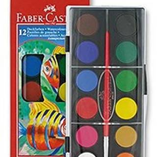 Faber-Castell  Faber - Castell Vodové farby 24 mm - 12 farieb značky Faber-Castell