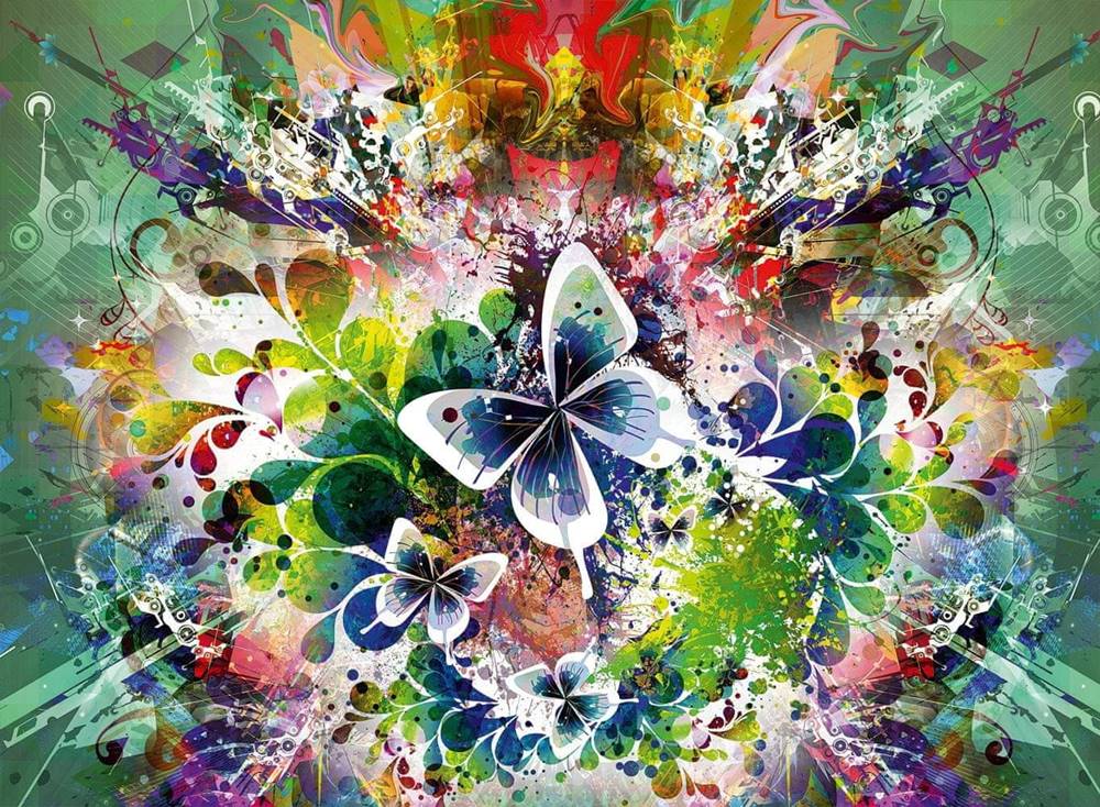 Grafika  Puzzle Jarné kvety a motýle 3000 dielikov značky Grafika