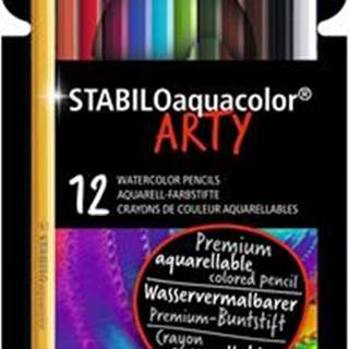 Stabilo Akvarelové pastelky Aquacolor ARTY,  12 rôznych farieb