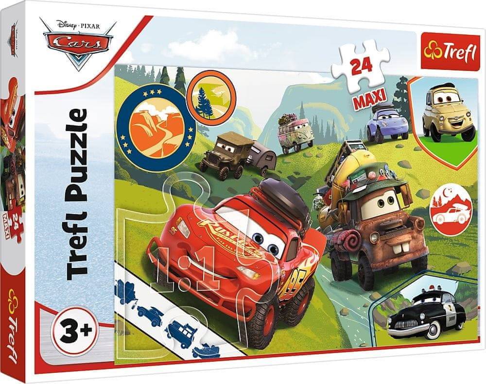 Trefl  Puzzle Autá 3: Šťastné autá MAXI 24 dielikov značky Trefl