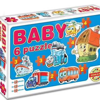  DOHÁNY Baby puzzle Doprava 6v1 (2-4 dieliky)