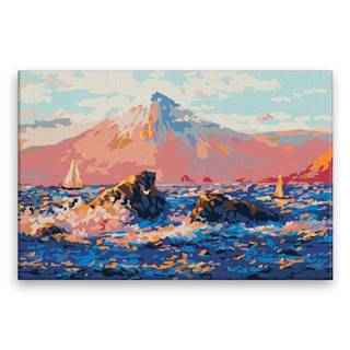 Malujsi Maľovanie podľa čísel - Sopka v pozadí - 120x80 cm,  bez dreveného rámu