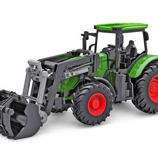 Mikro Trading Traktor zelený s čelným nakladačom voľný chod 27 cm v krabici