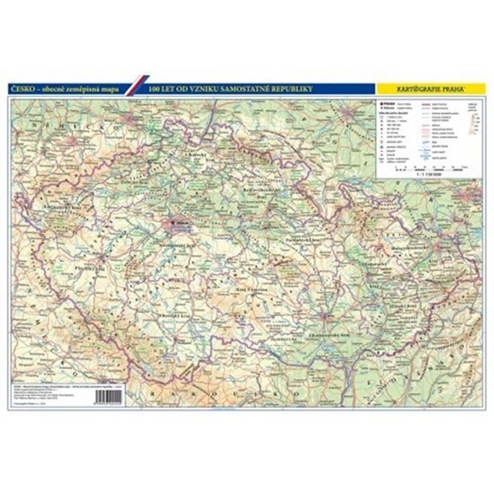  Vývoj českého štátu/Česko - všeobecne zemepisná mapa,  1 : 1 150 000