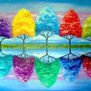 ENJOY  Puzzle Stromy s farebnou históriou 1000 dielikov značky ENJOY