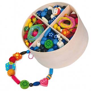 Viga Toys  Drevené navliekacie korálky sada 608 kusov značky Viga Toys