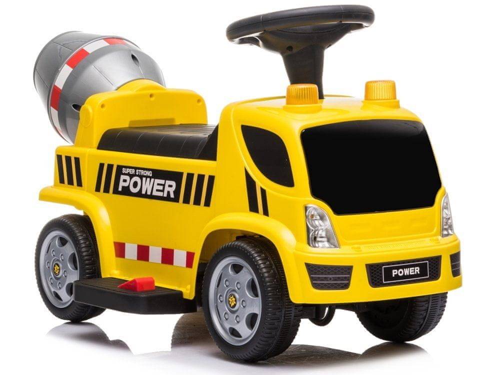 Lean-toys  Miešačka na betón so zvukovým stojanom poháňaným batériou Žltá značky Lean-toys