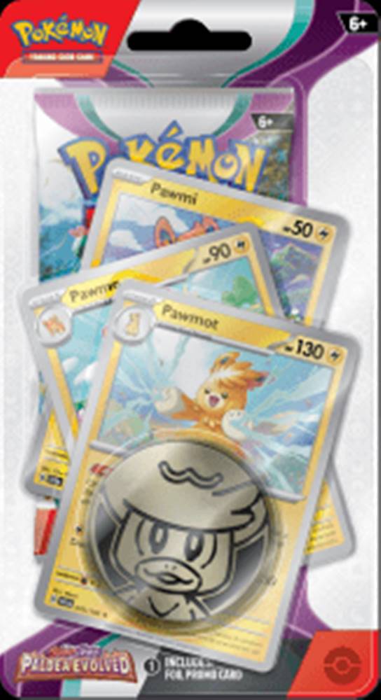 Pokémon  Zberateľské kartičky TCG: SV02 Paldea Evolved - Premium Checklane Blister Pawmi značky Pokémon