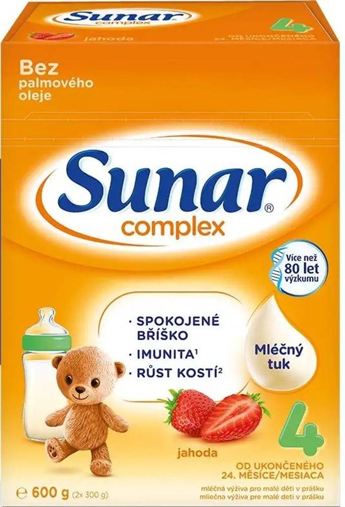 Sunar  Complex 4 batoľacie mlieko jahoda 600 g značky Sunar