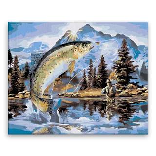 Malujsi Maľovanie podľa čísel - Ryby a rybári - 50x40 cm,  bez dreveného rámu