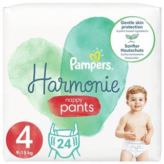Pampers Plienkové Nohavičky Pants Harmonie Veľkosť 4,  24 Plienok,  9 kg - 15 kg