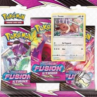 Pokémon  Zberateľské kartičky Sword and Shield Fusion Strike 3 Pack Blister Eevee značky Pokémon