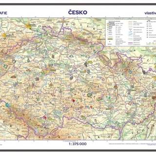 Česko - vlastivedná školská nástenná mapa,  1:375 000