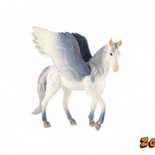 Kôň s krídlami bielo-sivý zooted plast 14cm