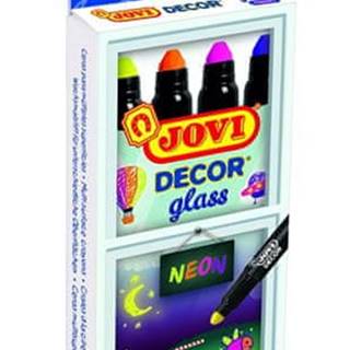 JOVI DECOR GLASS markery 4 ks neónové