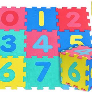 Puzzle podložka penová s číslami v taške so zipsom