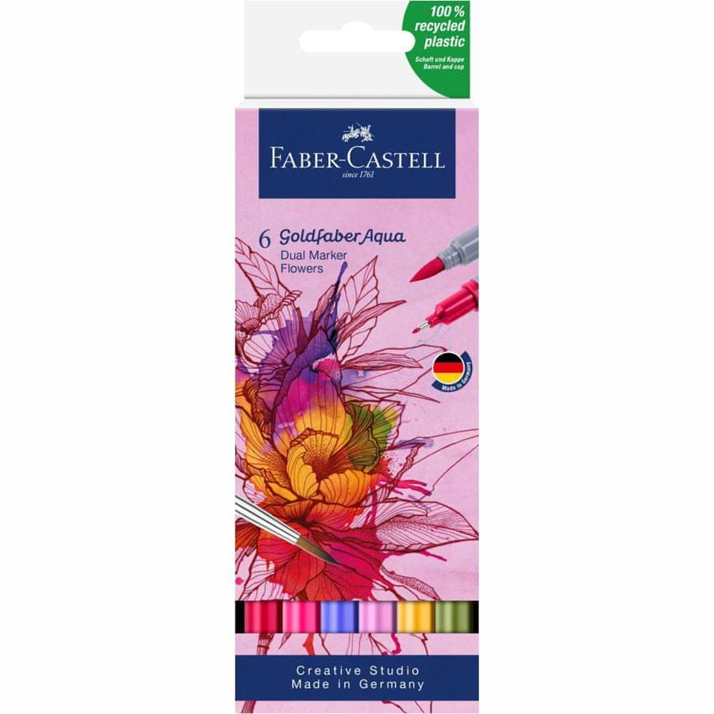 Faber-Castell  Popisovače Goldfaber Aqua Dual set 6 farebné Flowers značky Faber-Castell