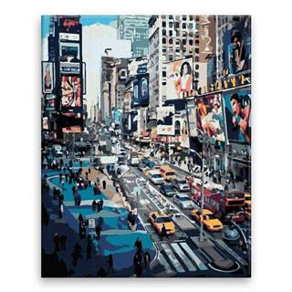 Malujsi  Maľovanie podľa čísel - V New Yorku v čase dopravnej špičky - 40x50 cm,  plátno vypnuté na rám značky Malujsi