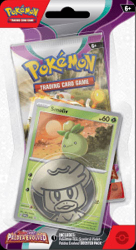 Pokémon  Zberateľské kartičky TCG SV02 Paldea Evolved Checklane Blister Smoliv značky Pokémon