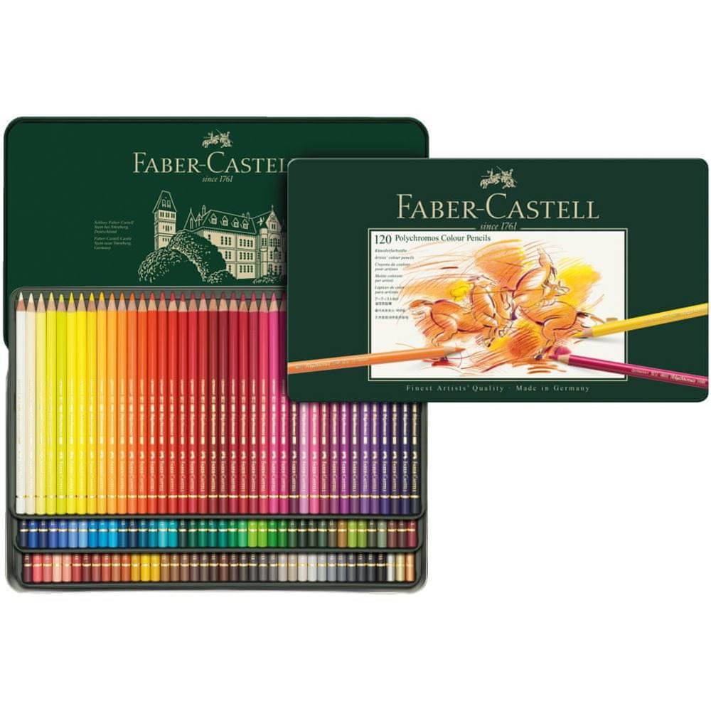Faber-Castell  Pastelky Polychromos set 120 ks-plech značky Faber-Castell