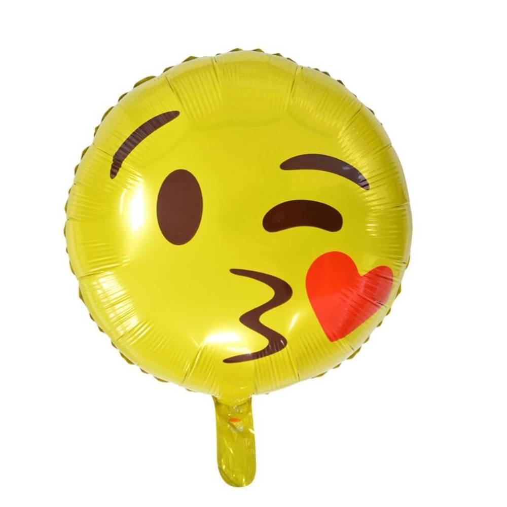  Fóliový balónik Smile kiss - Smajlík bozk - 45 cm