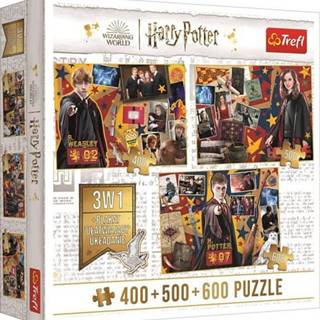 Trefl Puzzle Harry Potter: Ron,  Hermiona a Harry 400 + 500 + 600 dílků