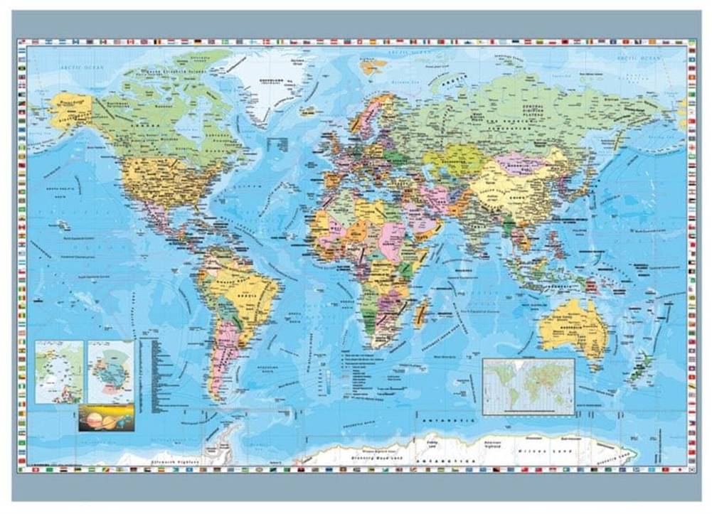 DINO  Puzzle Politická mapa sveta 1000 dielikov značky DINO