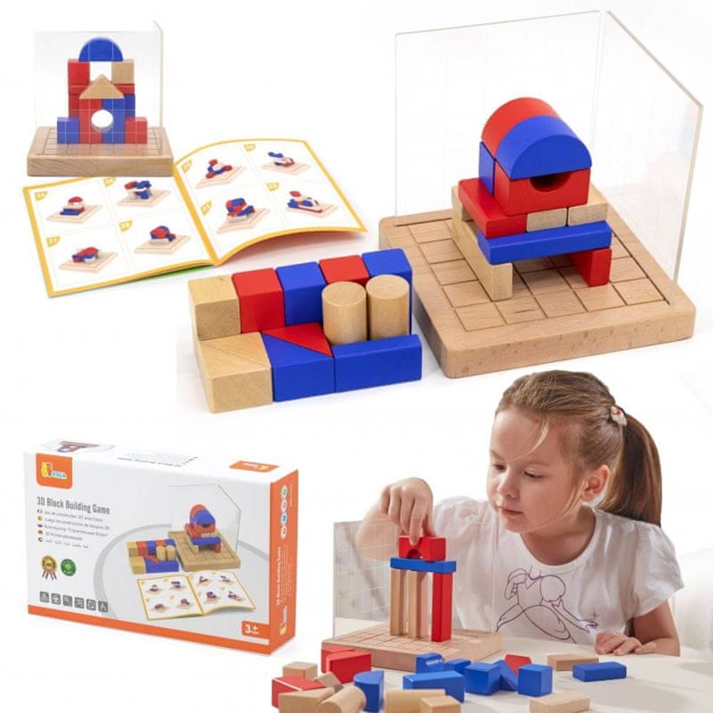 Viga Toys  3D Montessori drevená stavebnica značky Viga Toys
