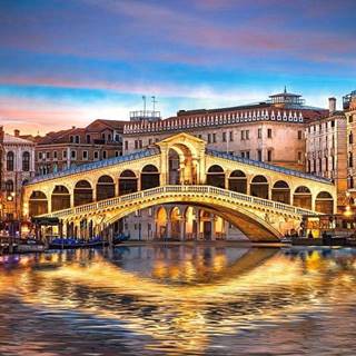 Castorland Puzzle Nočný most Rialto,  Benátky 1000 dielikov