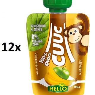 Hello  Cuuc 100% ovocná kapsička s banány 12x100g značky Hello