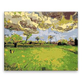 Malujsi Maľovanie podľa čísel - Krajina pred búrkou - Van Gogh - 50x40 cm,  plátno vypnuté na rám