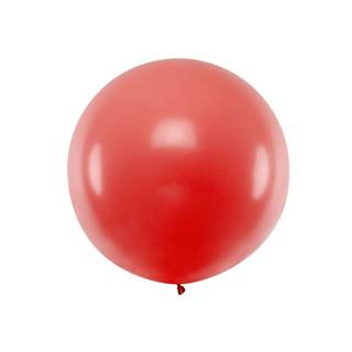 PartyDeco Okrúhly balón 1m,  pastel červený