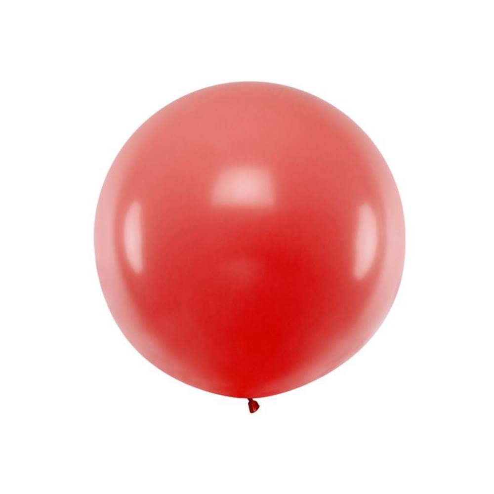 PartyDeco  Okrúhly balón 1m,  pastel červený značky PartyDeco