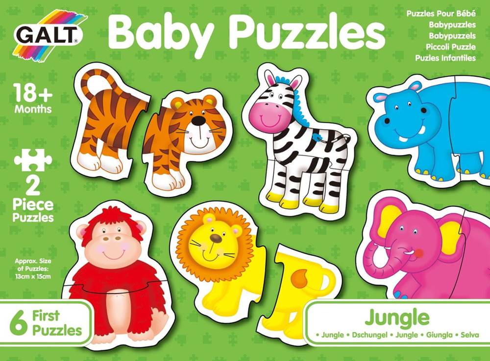 GALT  Puzzle pre najmenších - Zvieratká v džungli 2. značky GALT