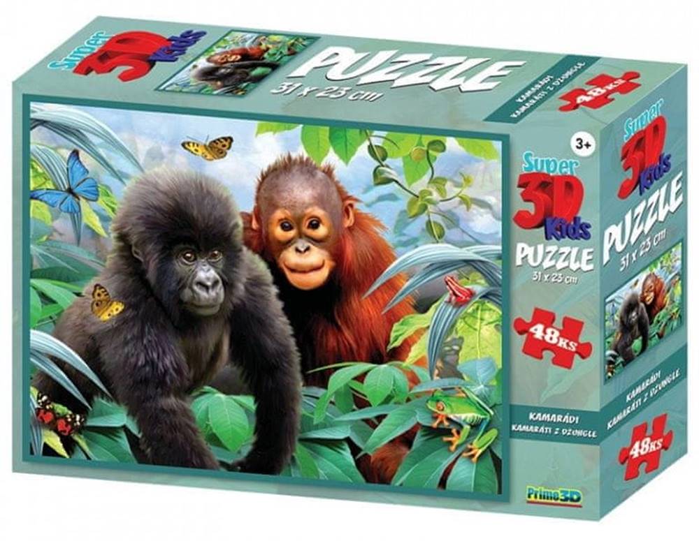 Prime 3D  Puzzle Kamaráti z džungle 3D 48 dielikov značky Prime 3D