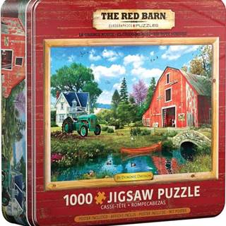 EuroGraphics Puzzle v plechovej krabičke Červená stodola 1000 dielikov