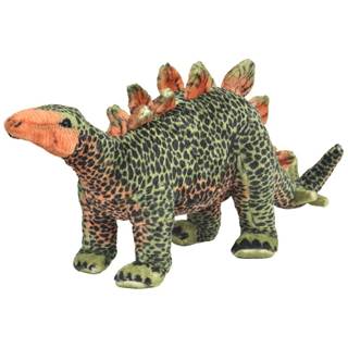 Vidaxl Plyšová hračka dinosaurus stegosaurus zeleno-oranžový XXL