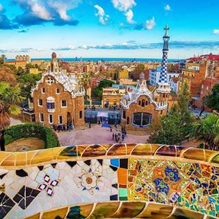 ENJOY Puzzle Výhľad z parku Güell,  Barcelona 1000 dielikov