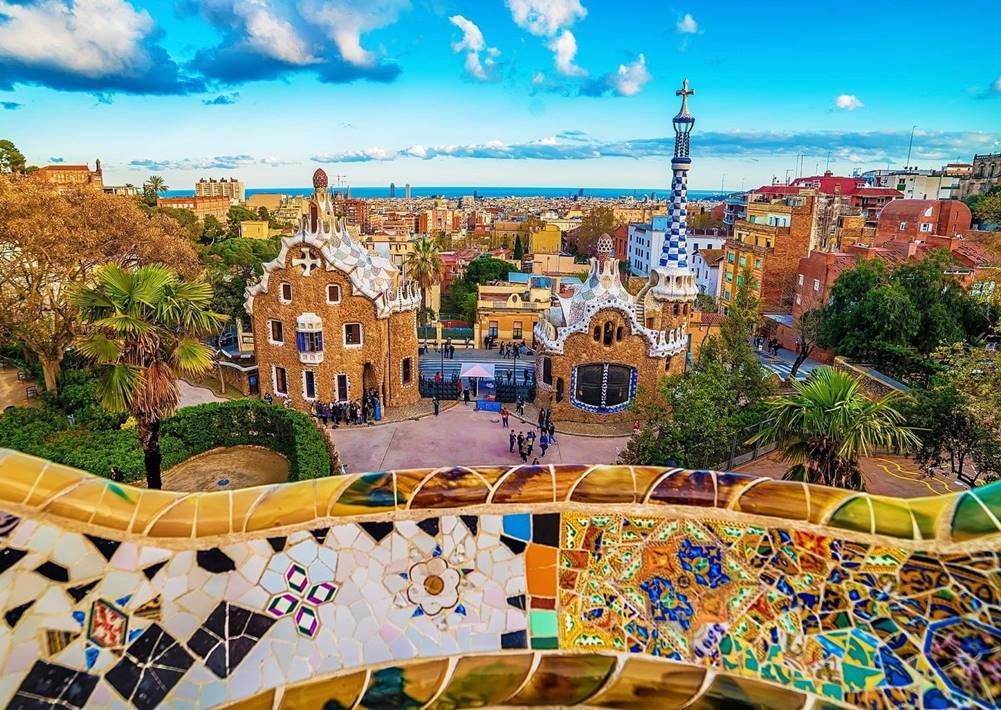 ENJOY  Puzzle Výhľad z parku Güell,  Barcelona 1000 dielikov značky ENJOY