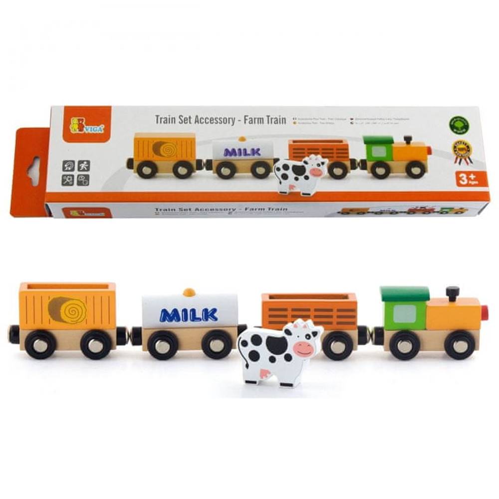 Viga Toys  Súprava príslušenstva k vlakom - farmársky vlak značky Viga Toys