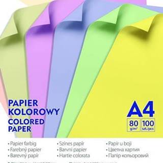 Gimboo  Sada farebných papierov A4 80 g/m2,  100 listov,  mix pastelových farieb značky Gimboo