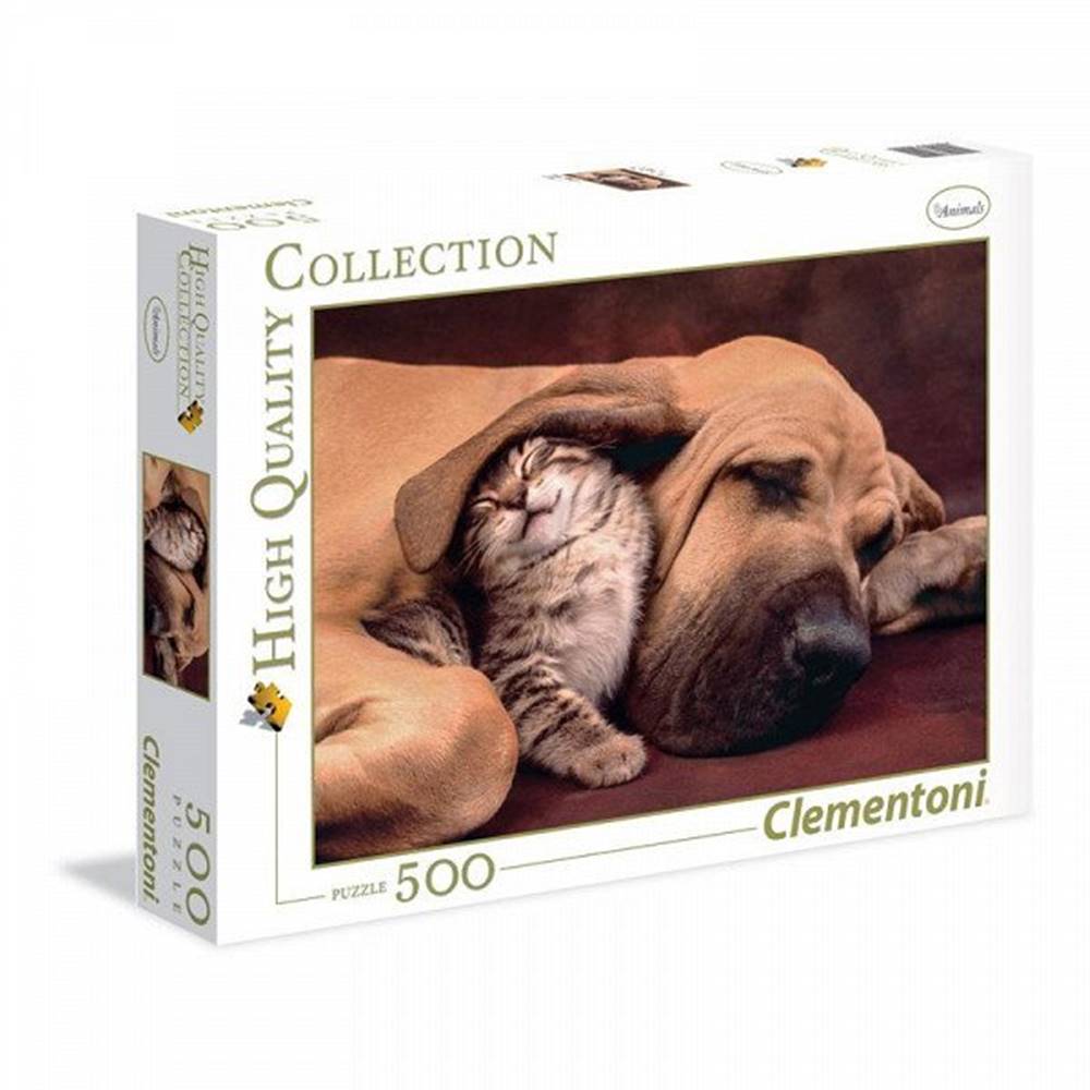  Clementoni Puzzle - Pejsek a kočička 500 dílků