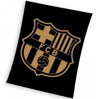 Carbotex Futbalová fleecová deka FC Barcelona - Gradient Black