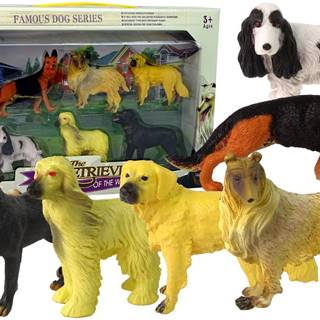 Lean-toys  Sada 6 figúrok psov Figúrky plemien psov značky Lean-toys