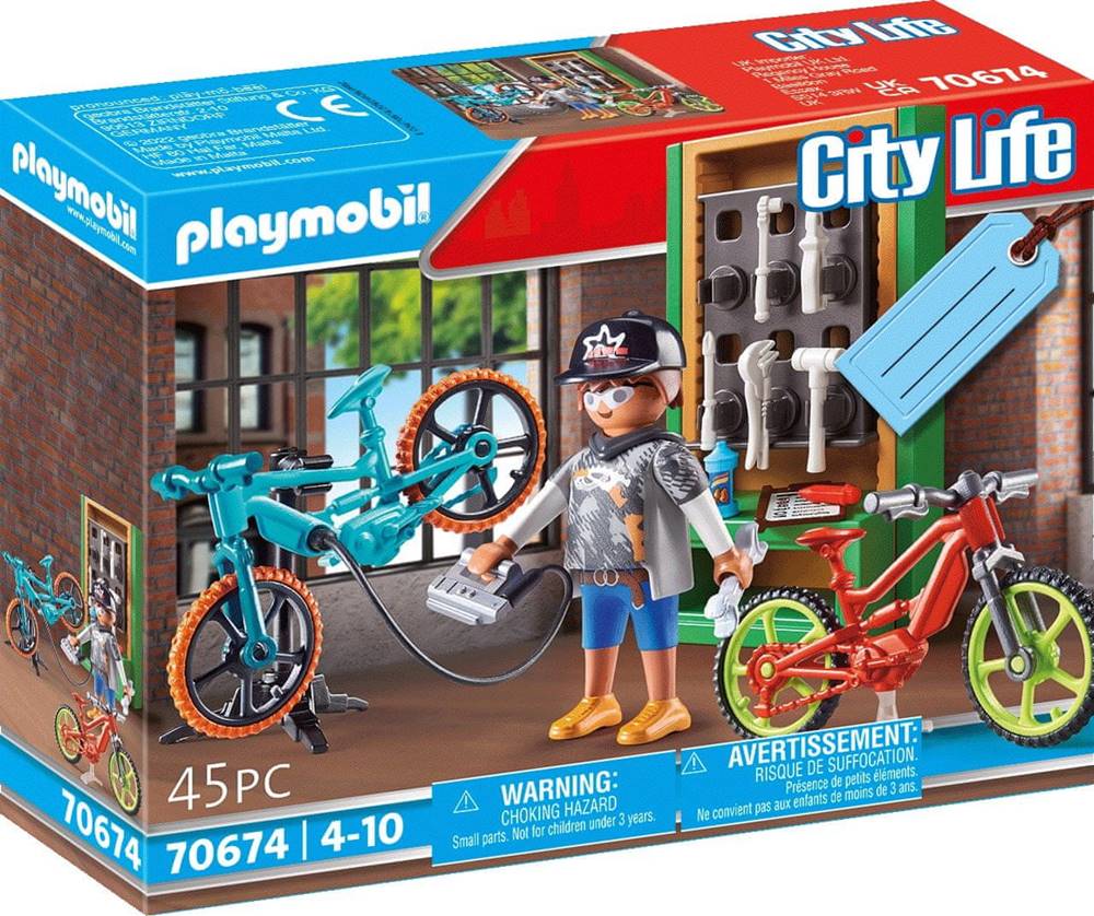 Playmobil  City life 70674 Darčekový set Servis elektrobicyklov značky Playmobil